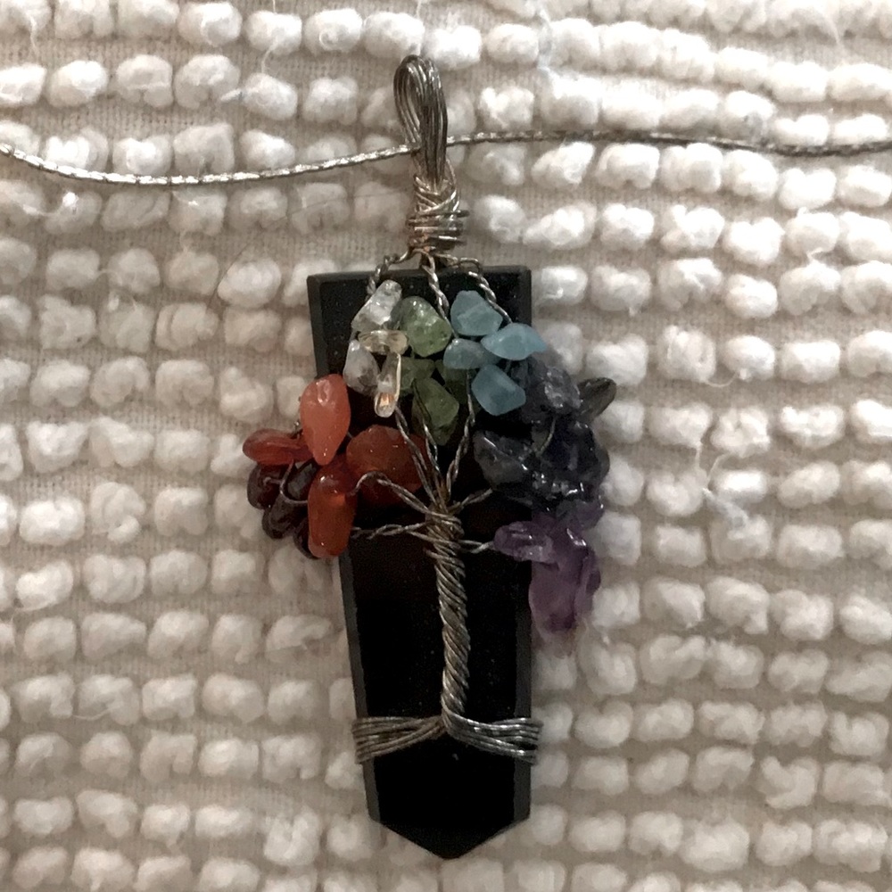 Tree of life stone pendant.